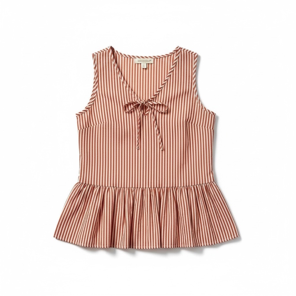 Modcloth Orange and White Striped Tank Top